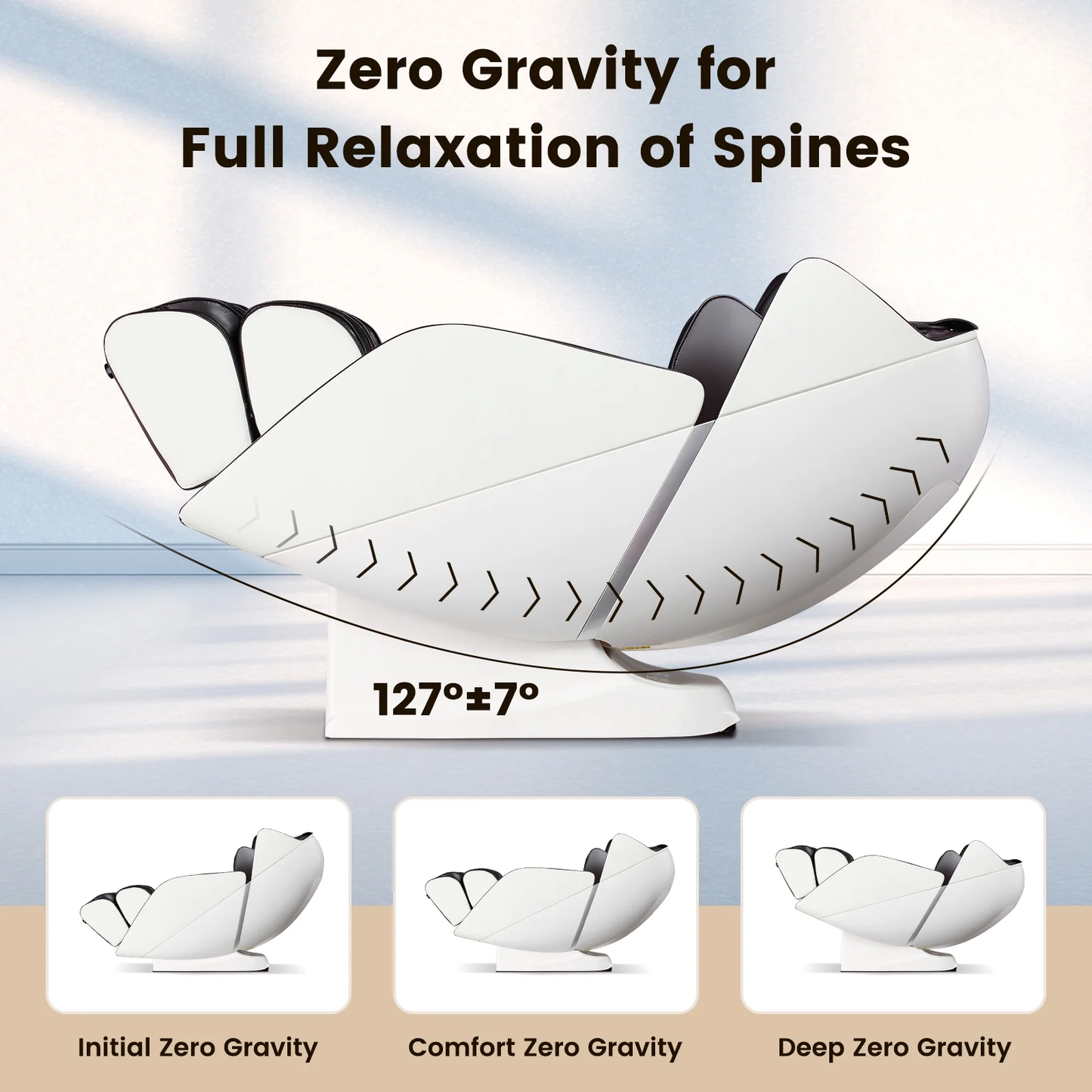 Full Body Massage Chair with Voice Control Heat Foot Roller Brown