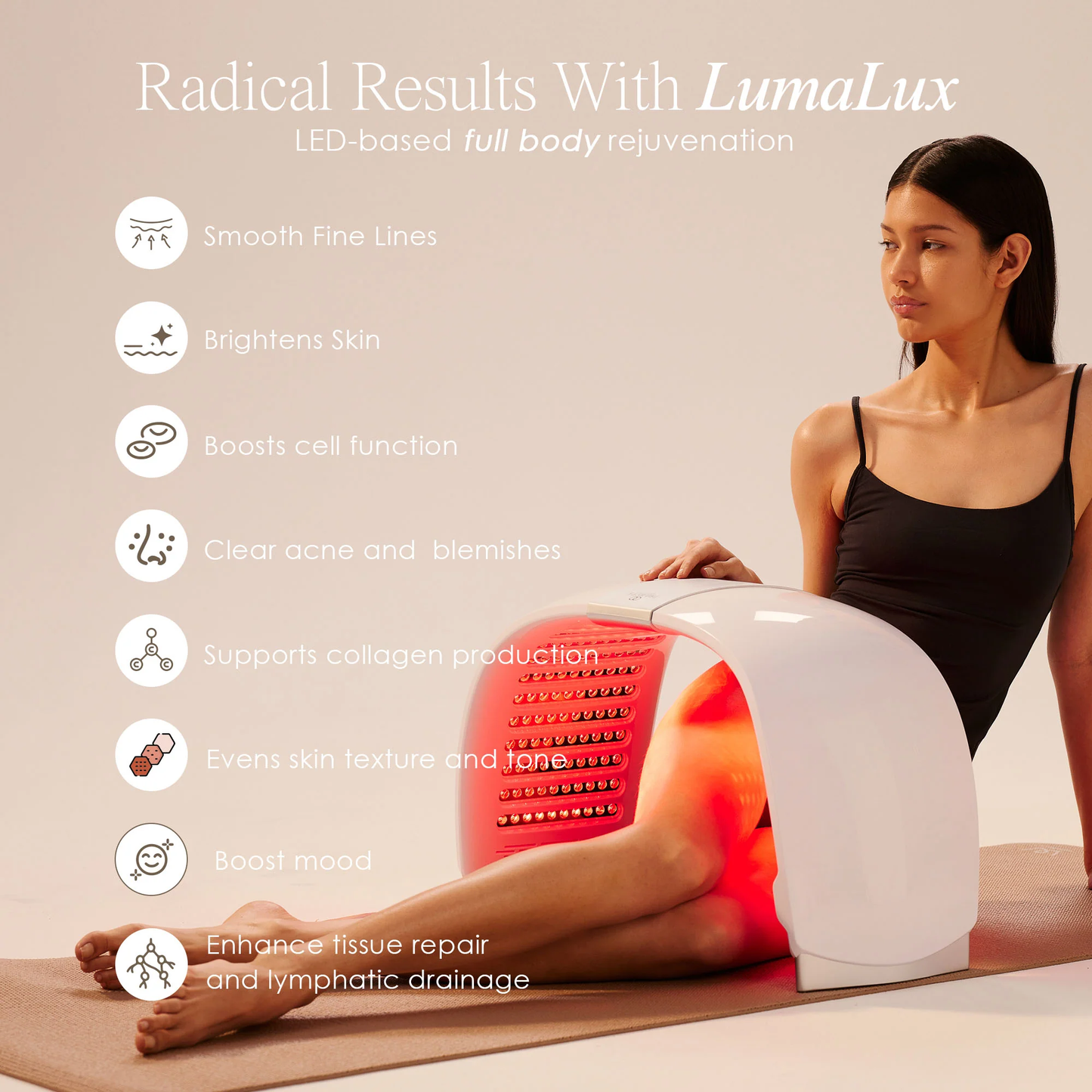 Lumalux Dome | Face & Body LED Red Light Therapy Device