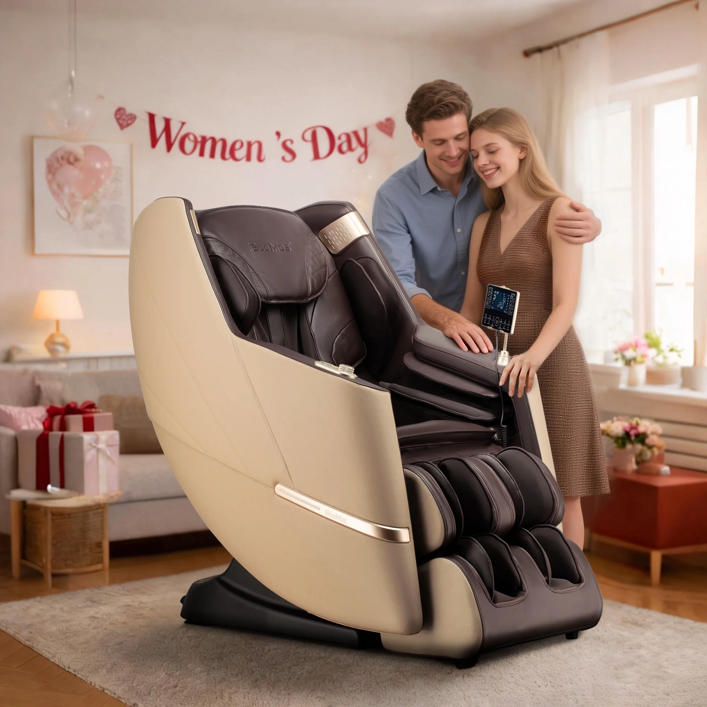 4D Massage Chair Full Body Zero Gravity, Massage Chairs and Recliners with Heated, SL Track, Bluetooth, APP Controller(Beige)