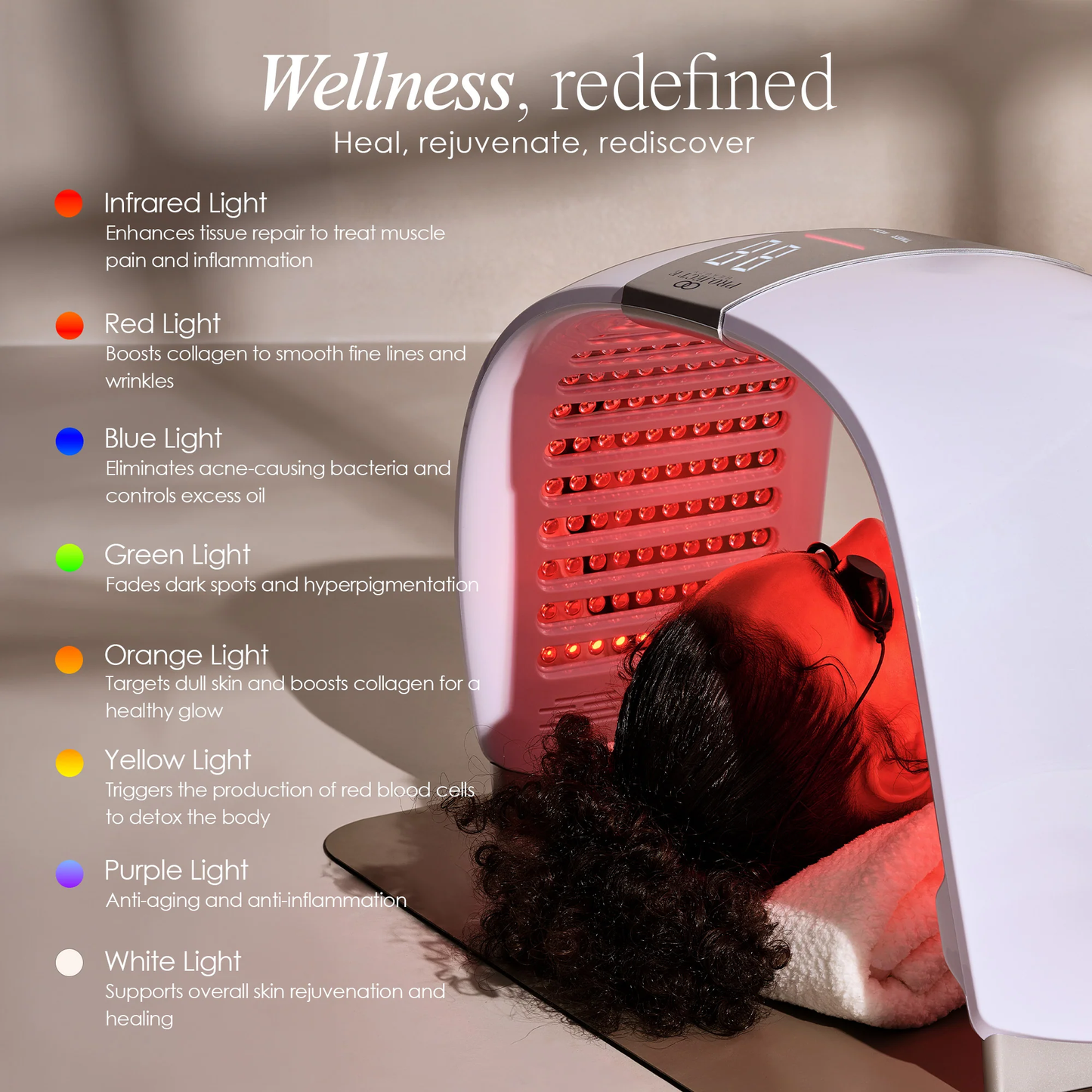 Lumalux Dome | Face & Body LED Red Light Therapy Device